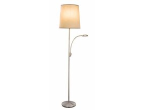 Artdelight HUGO Stehleuchte mit LED-Leselampe, Stahl matt