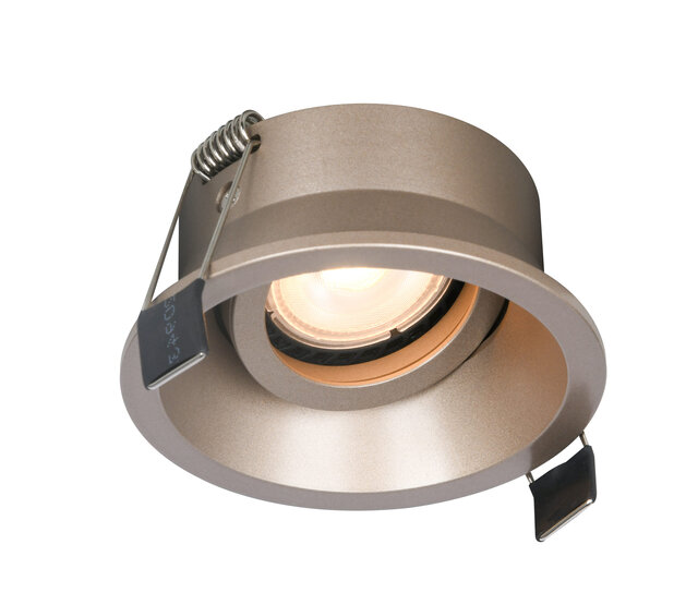 Design LED Einbauspot ROURA rund | Hochwertiges Aluminium | GU10 Fassung 230V | Schwenkbarer Deckenstrahler für Wohnzimmer & Küche | Hotel-Chique Look