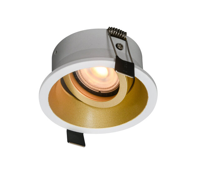 Design LED Einbauspot ROURA rund | Hochwertiges Aluminium | GU10 Fassung 230V | Schwenkbarer Deckenstrahler für Wohnzimmer & Küche | Hotel-Chique Look