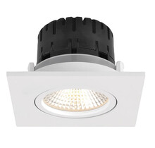 Design LED Einbauspot AUSTIN quadratisch | IP65 Wasserdicht für Bad & Dusche | Integrierte 6W LED warmweiß | Dimmbarer Einbaustrahler eckig | Inkl. Treiber