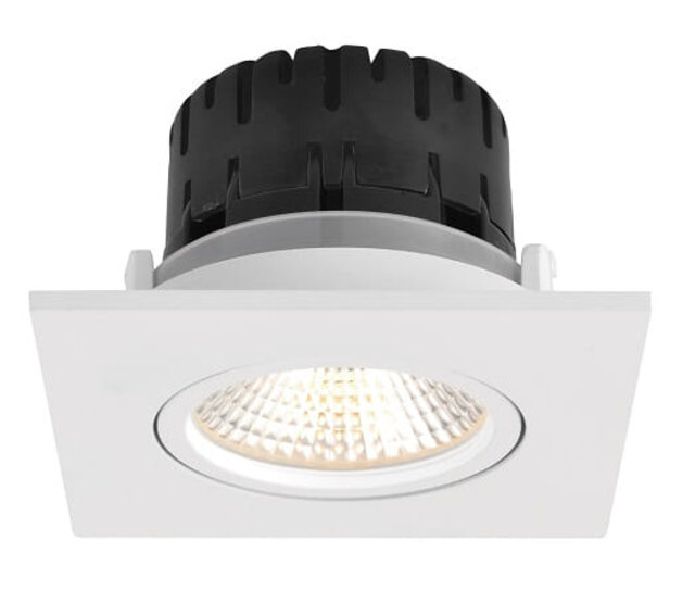 Design LED Einbauspot AUSTIN quadratisch | IP65 Wasserdicht für Bad & Dusche | Integrierte 6W LED warmweiß | Dimmbarer Einbaustrahler eckig | Inkl. Treiber