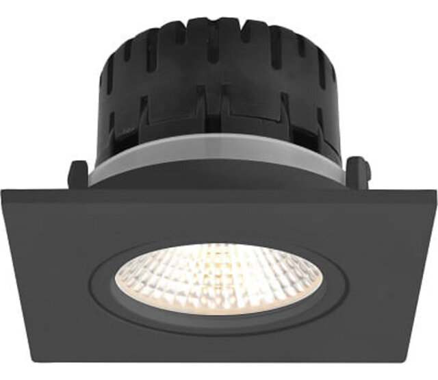 Design LED Einbauspot AUSTIN quadratisch | IP65 Wasserdicht für Bad & Dusche | Integrierte 6W LED warmweiß | Dimmbarer Einbaustrahler eckig | Inkl. Treiber