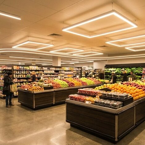 LED-Beleuchtung Supermarkt