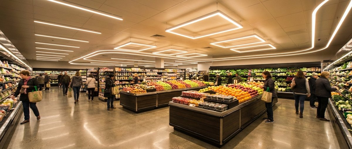 LED-Beleuchtung Supermarkt