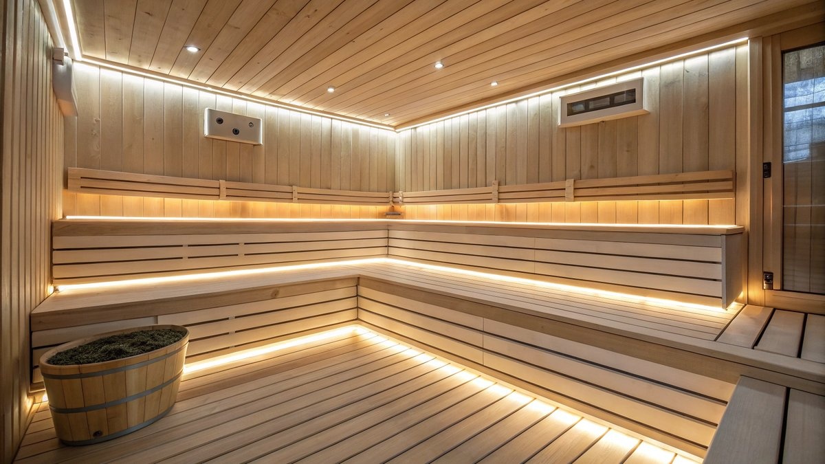 LED Streifen Sauna