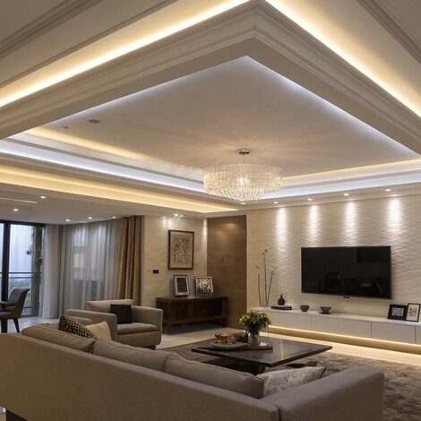 LED-Beleuchtung abgehängte Decke