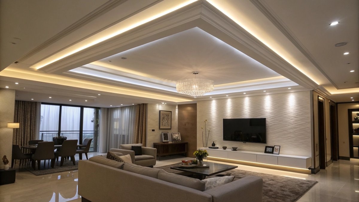 LED-Beleuchtung abgehängte Decke