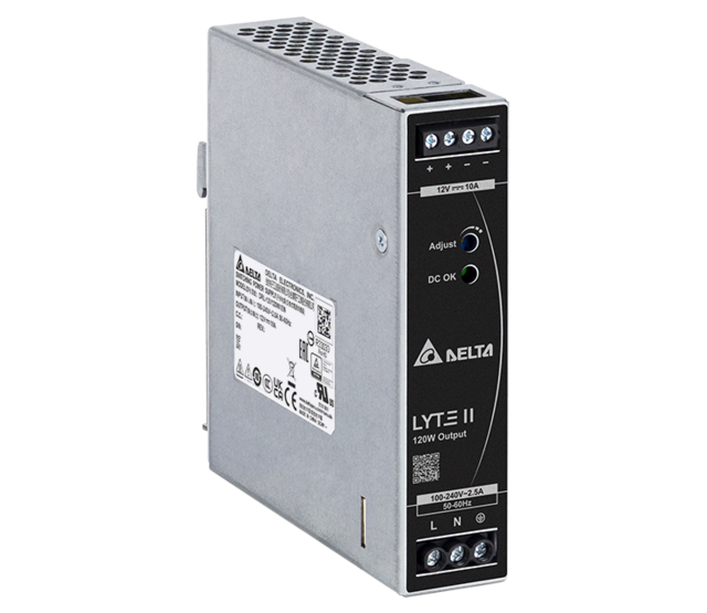 Delta Hutschienen-Netzteil 12 V, 120 W, 10 A – DRL-12V120W1EN