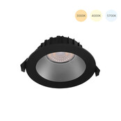 Tronix LED-Downlight Ø145 mm, schwarz, 11 W, 3-CCT – ohne Treiber