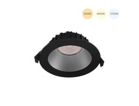 Refl downl matt – Ø145 mm – schwarz – 3-CCT – 260 mA – ohne Treiber