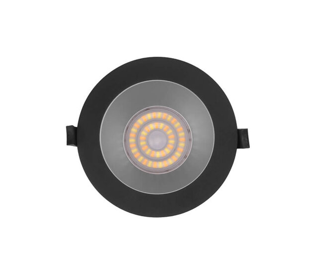 Tronix LED-Downlight Ø145 mm, schwarz, 11 W, 3-CCT – ohne Treiber