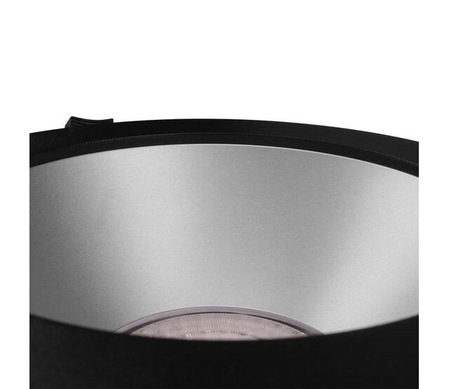 Refl downl matt – Ø145 mm – schwarz – 3-CCT – 260 mA – ohne Treiber