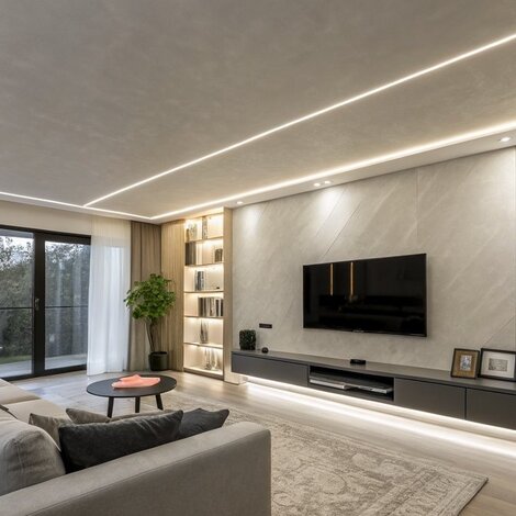 LED-Profil verputzen