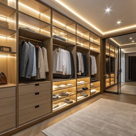 LED-Profil begehbarer Kleiderschrank