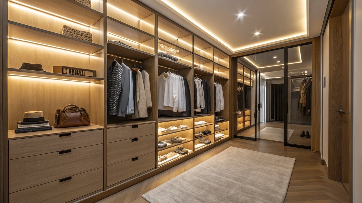 LED-Profil begehbarer Kleiderschrank