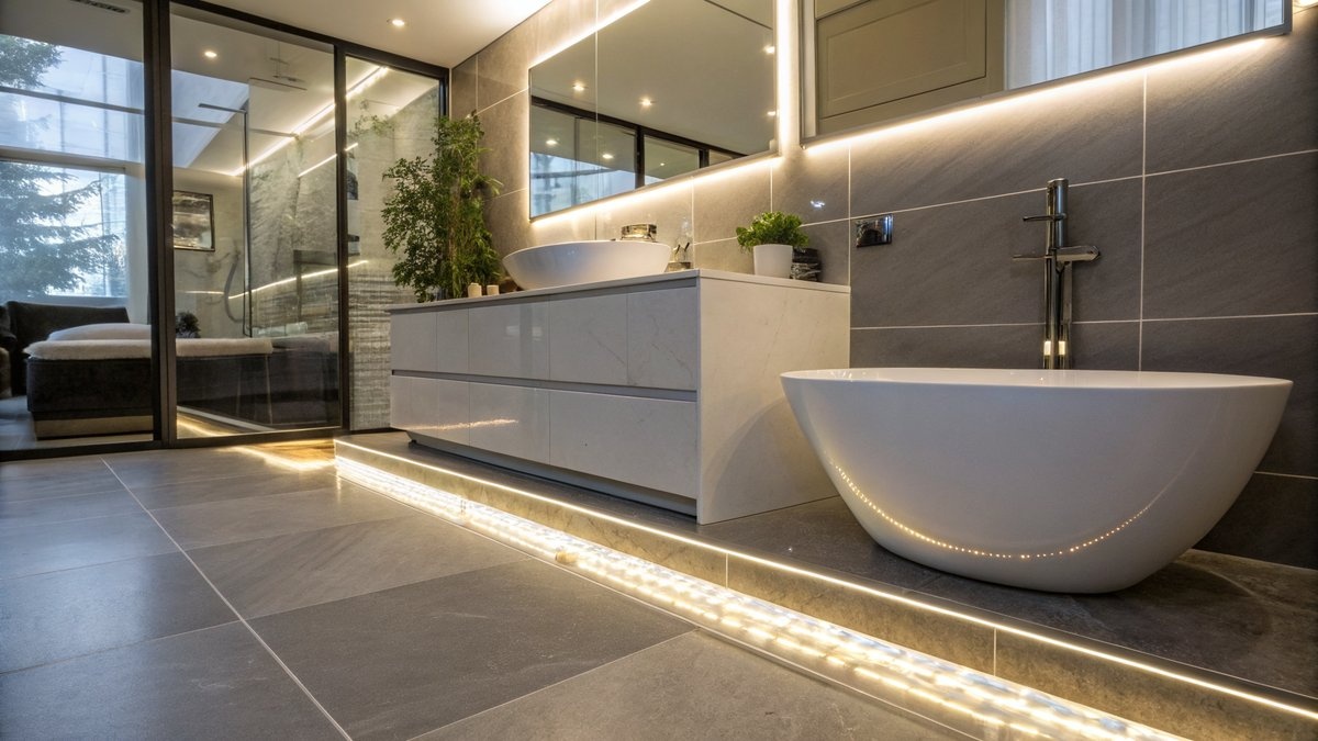 LED-Fliesenprofil Außeneck