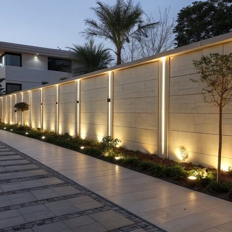 LED-Beleuchtung Trennmauer