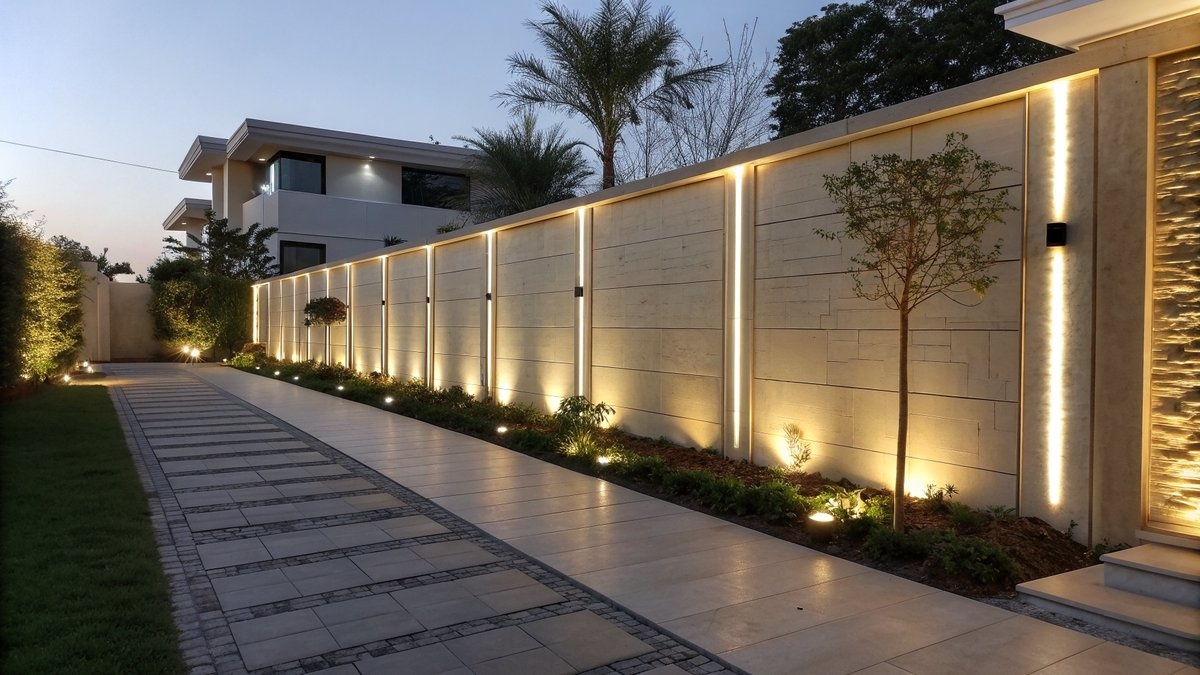 LED-Beleuchtung Trennmauer