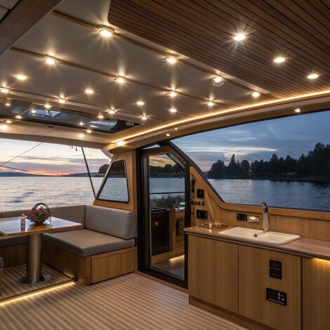 LED-Beleuchtung im Boot, Hausboot, Schiff