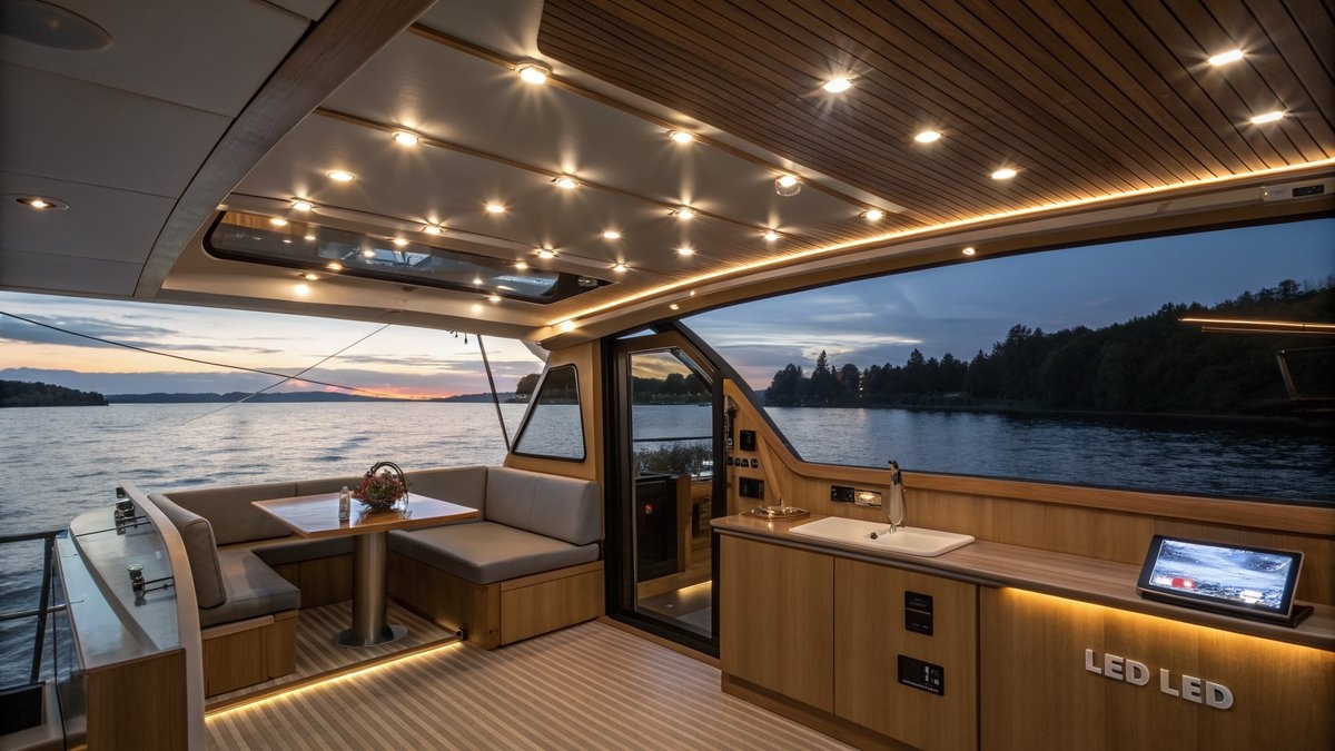 LED-Beleuchtung im Boot, Hausboot, Schiff