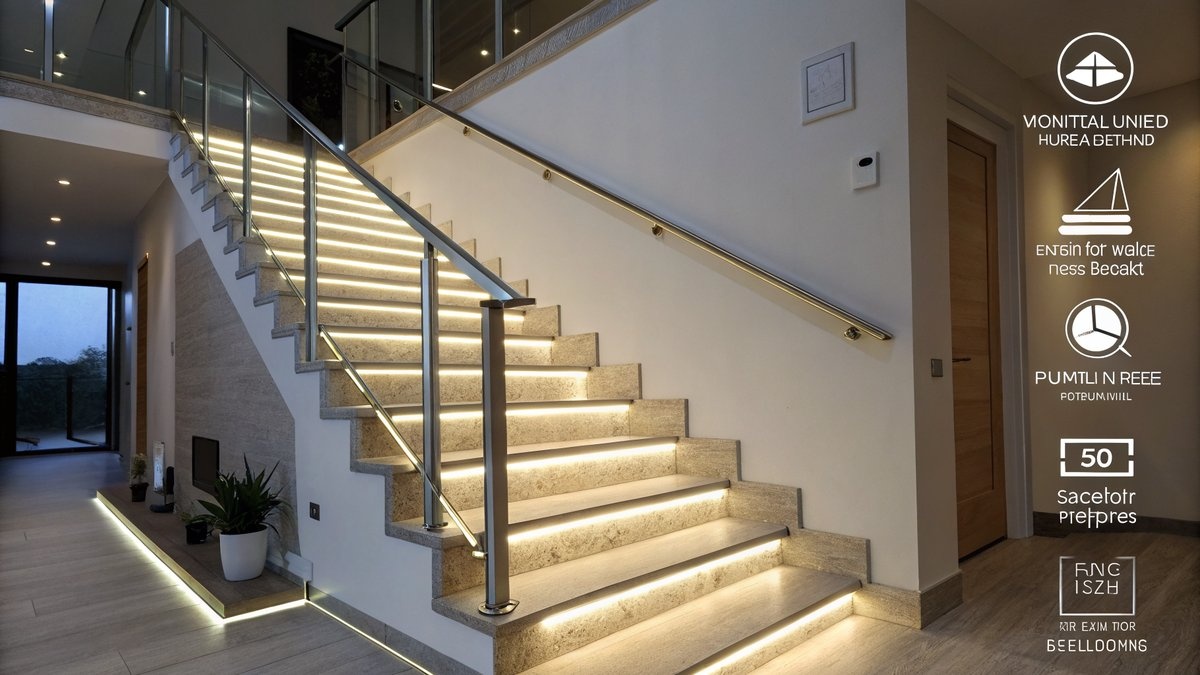 LED Streifen für ein Treppengeländer
