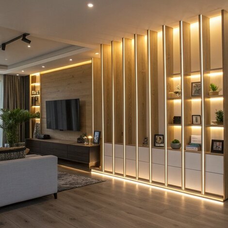 LED Beleuchtung Trennwand