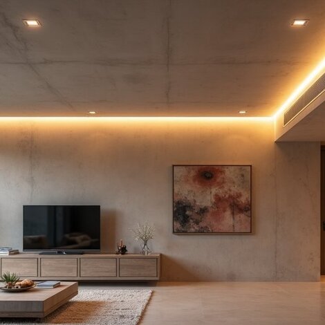LED Streifen in Beton