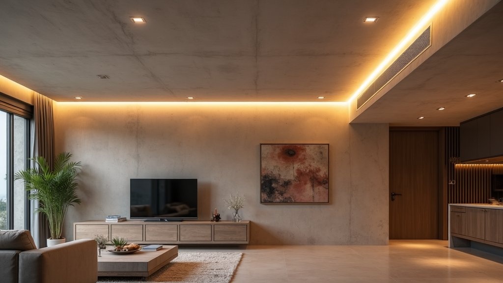 LED Streifen in Beton