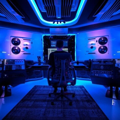 LED-Beleuchtung Musikstudio Hardwell