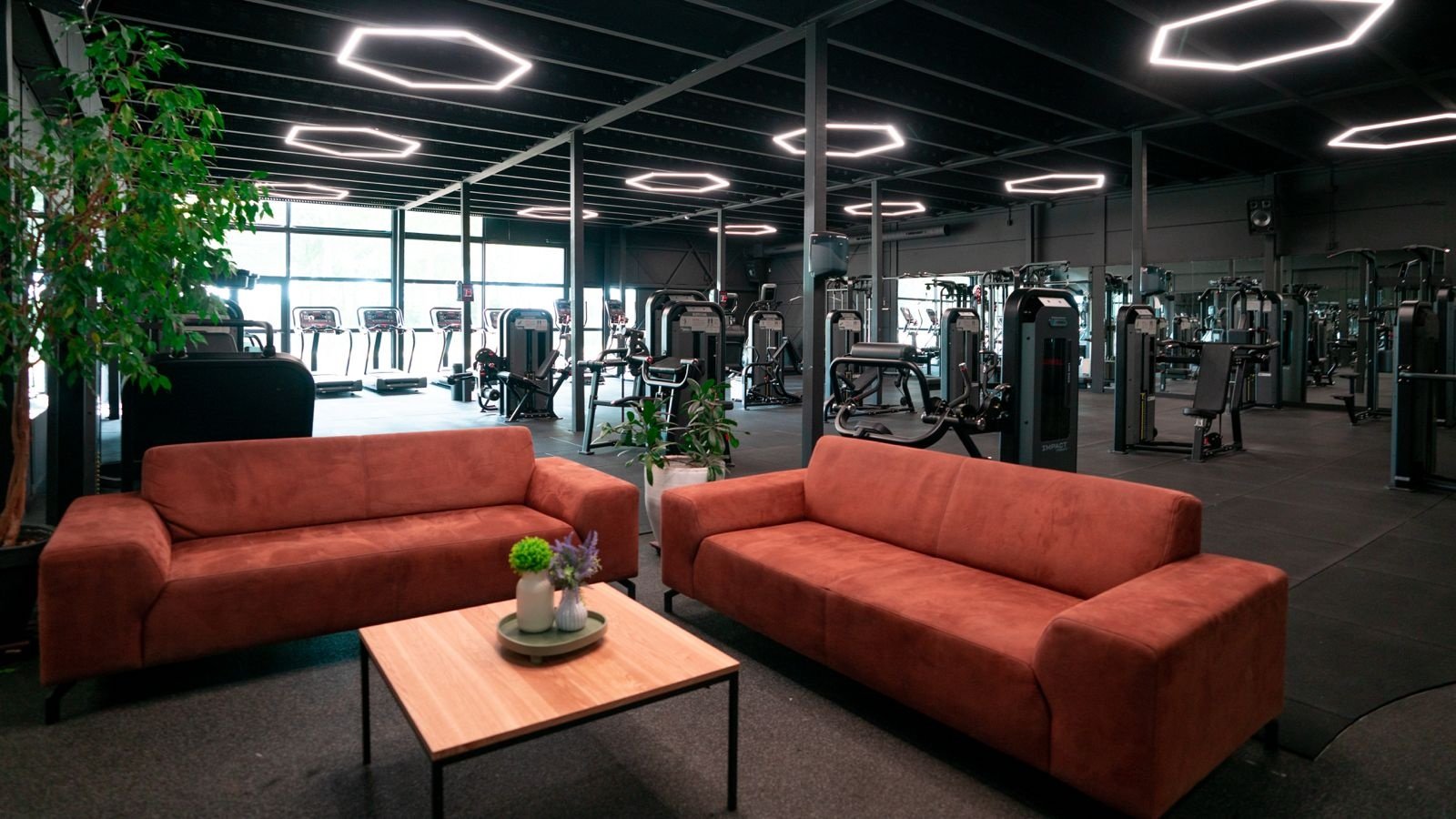 Projektansicht von Fitnessstudio Star City Lelystad mit indirekter LED-Beleuchtung