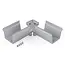 LED-Profil Montagematerial XL340 LED-Profil-Eckverbinder 90° in Silber, Weiß oder Schwarz