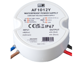 Wandsteckdose Mini LED-Netzteil 10 Watt 12 Volt 0,83 Ampere – IP67 wasserdicht – AF1012Y