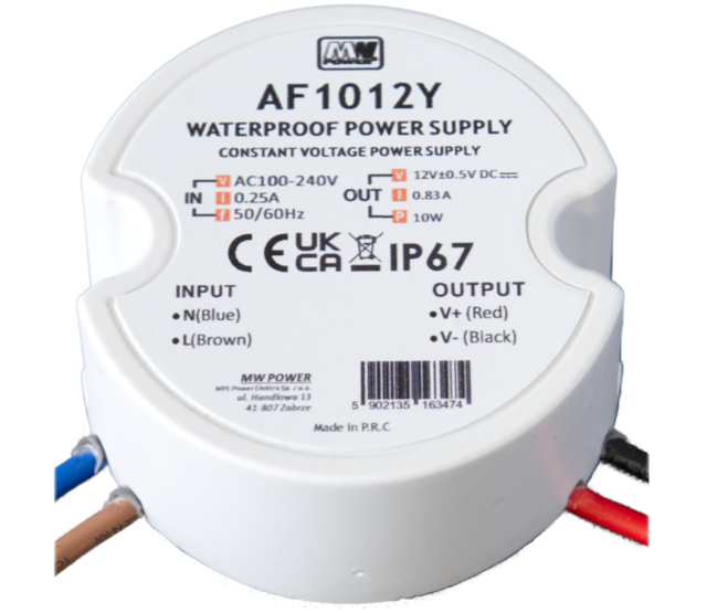 MW Power AF3012Y – kompaktes 12-V-LED-Netzteil, 30 W