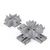 X‑Verbinder für LED Alu Profil XL306 – Kreuzverbinder in Alu‑Silber, Weiß oder Schwarz