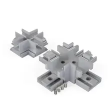 X‑Verbinder für LED Alu Profil XL306 – Kreuzverbinder in Alu‑Silber, Weiß oder Schwarz