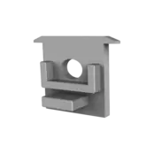 Aluminium Endkappe mit Kabeldurchführung für LED-Streifen – 303ALU, 20 mm Breite, IP20, ideal für LED-Profile, Montagezubehör, inkl. Kabelverschluss, passend für 20 mm LED-Leisten