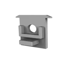 Aluminium Endkappe mit Kabeldurchführung für LED-Streifen – 303ALU, 20 mm Breite, IP20, ideal für LED-Profile, Montagezubehör, inkl. Kabelverschluss, passend für 20 mm LED-Leisten