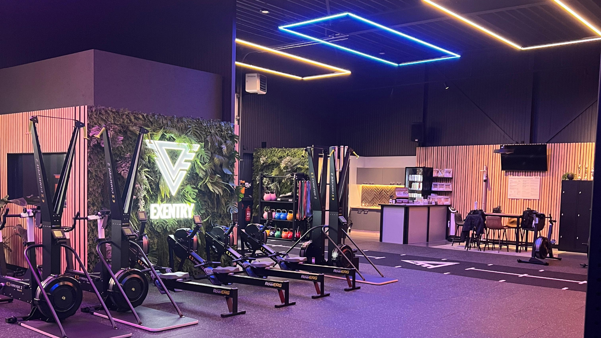 LED-Beleuchtung für Exentry Gym und HYROX