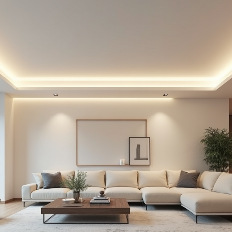 LED-Trockenbauprofil verputzen