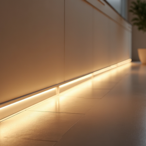LED-Trockenbauprofil Bodenanschluss