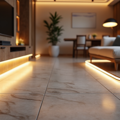 LED-Streifen Bodenfliesen