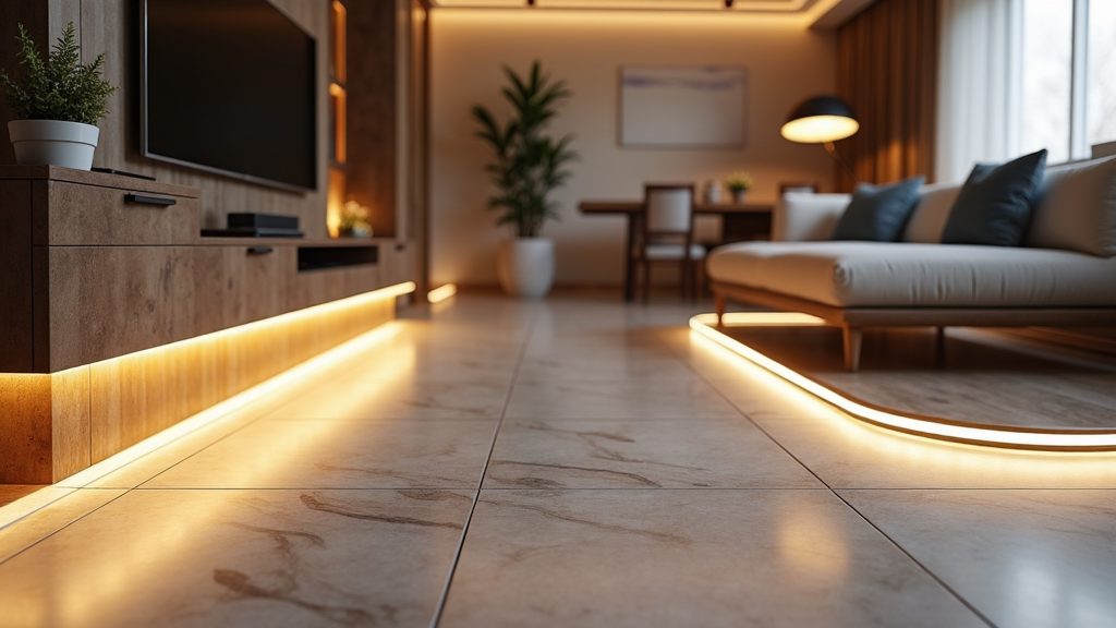 LED-Streifen Bodenfliesen