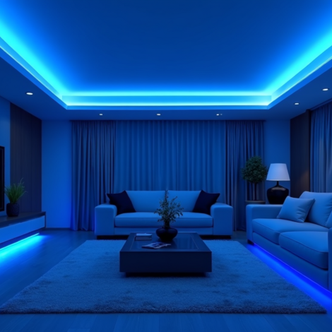 LED-Streifen blau