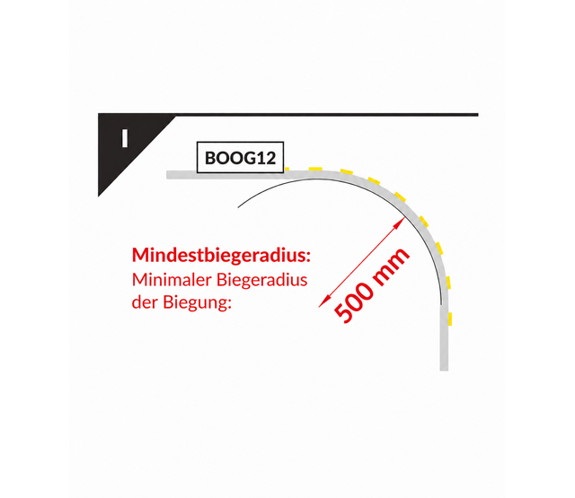 Flexibles weißes LED-Profil mit halbrunder opaker Klickabdeckung, 2 Meter, 20 mm x 3,3 mm – F12WIT – Ideal für LED-Streifen, Montage und Beleuchtungslösungen