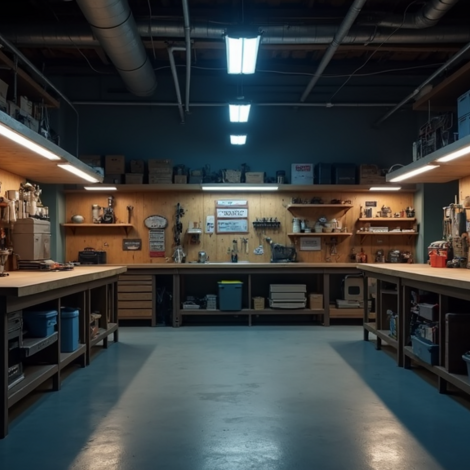 LED-Beleuchtung Werkstatt