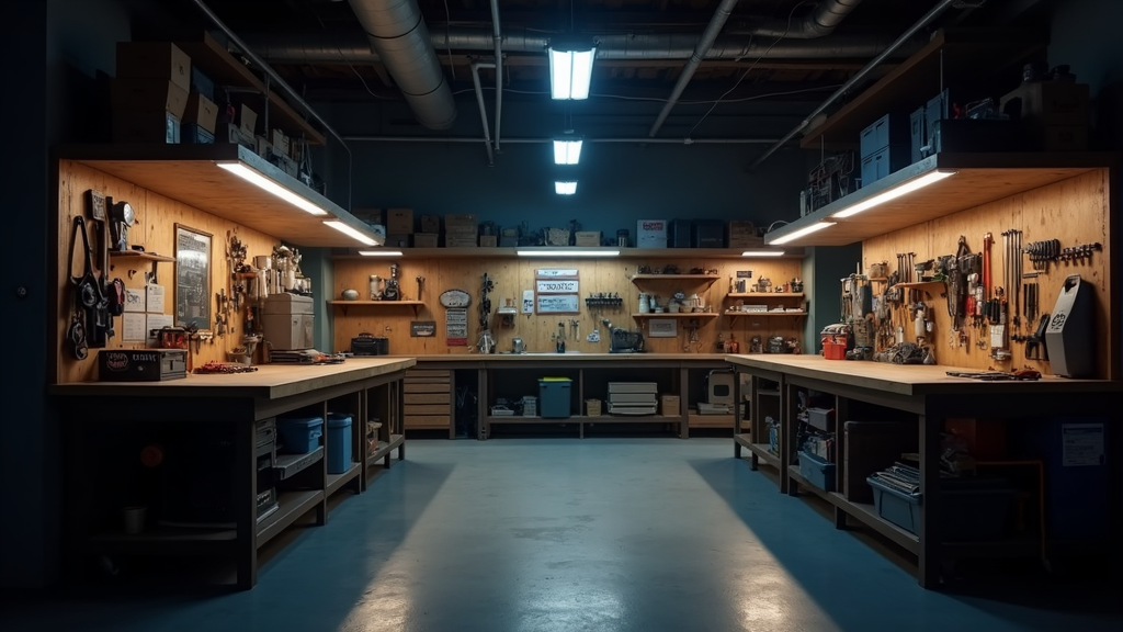 LED-Beleuchtung Werkstatt