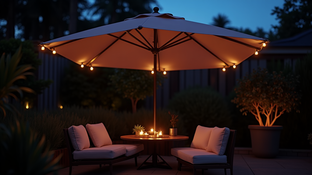 LED Sonnenschirm Beleuchtung