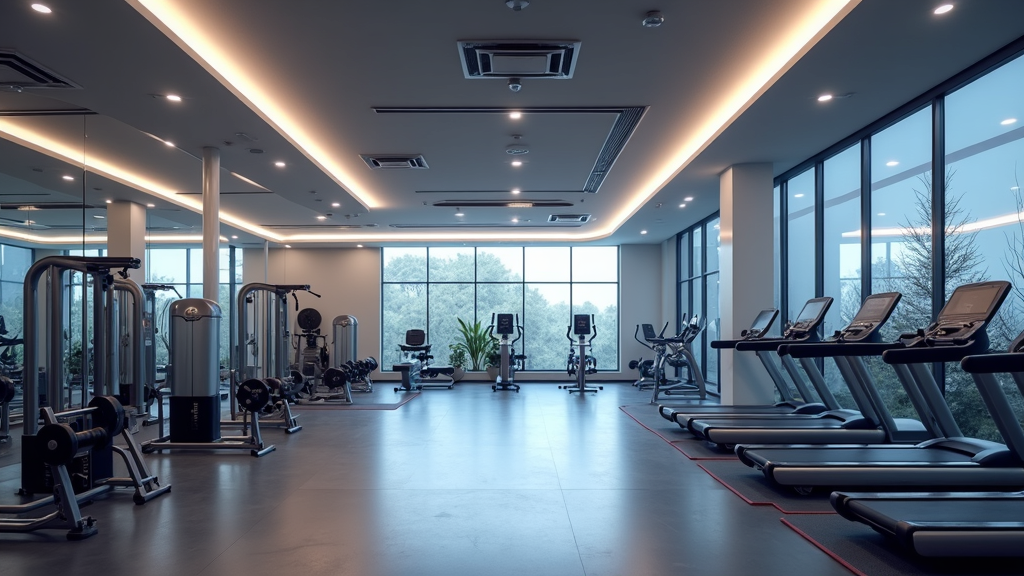 LED Beleuchtung Fitnessraum