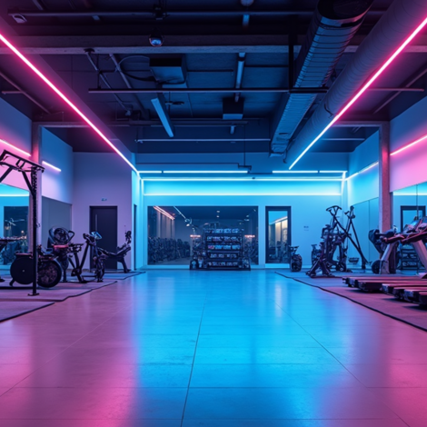 LED Beleuchtung Fitnesscenter
