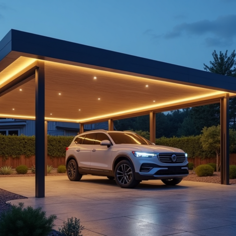 Beleuchtung Ihres Carports